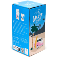 set de 4 gobelets durables Volkswagen VW Bus T1 “Waves” (450 ml)